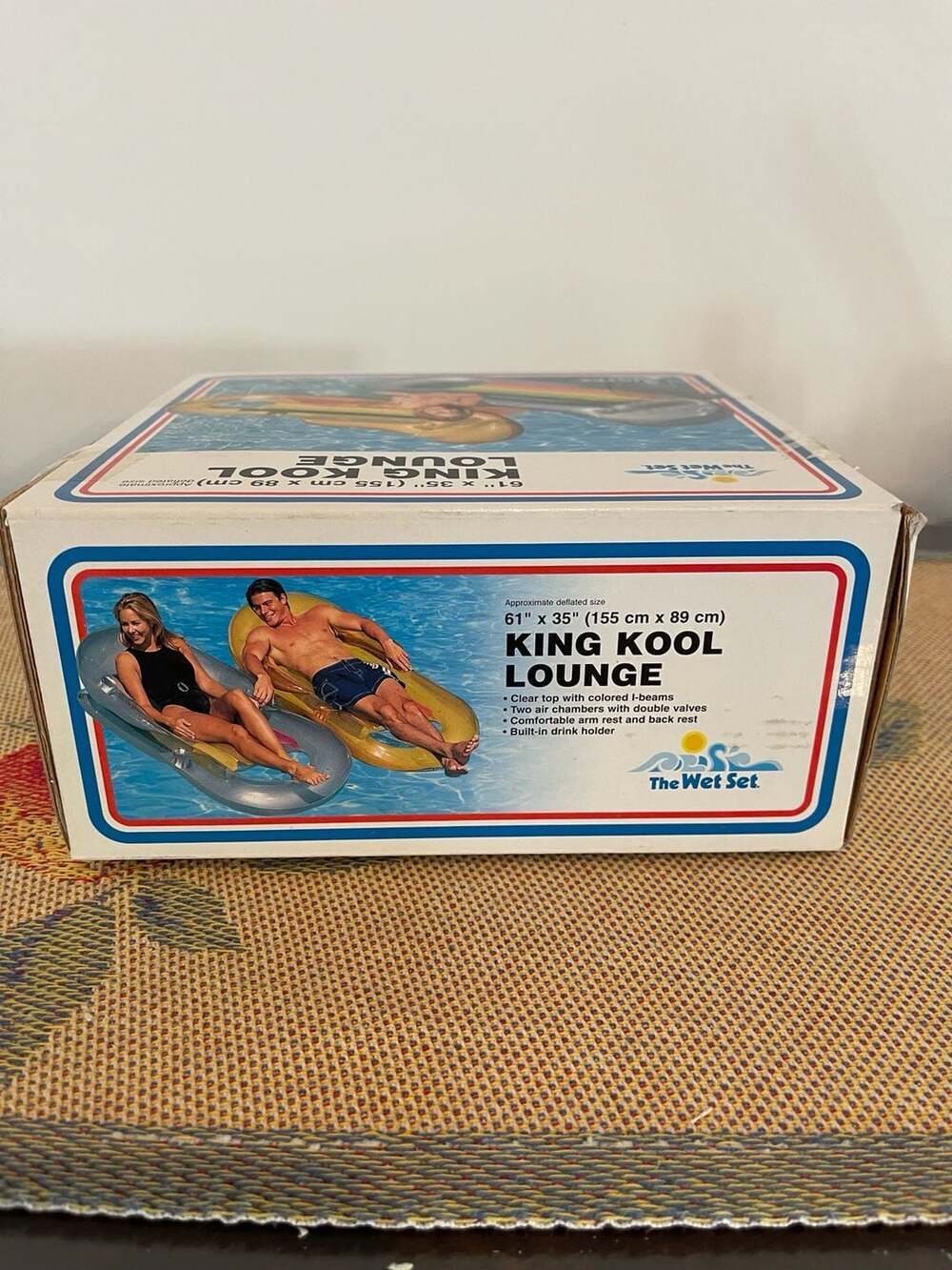 Vintage Intex The Wet Set King Kool Lounge Inflatable Pool Float Raft - Picture 2 of 2